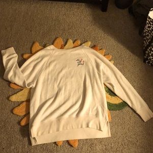 Off-white Sherpa crewneck from Pink